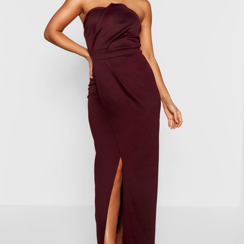 Boohoo Bandeau Wrap Detail Maxi